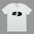 Man in Vinyl Record T-shirt